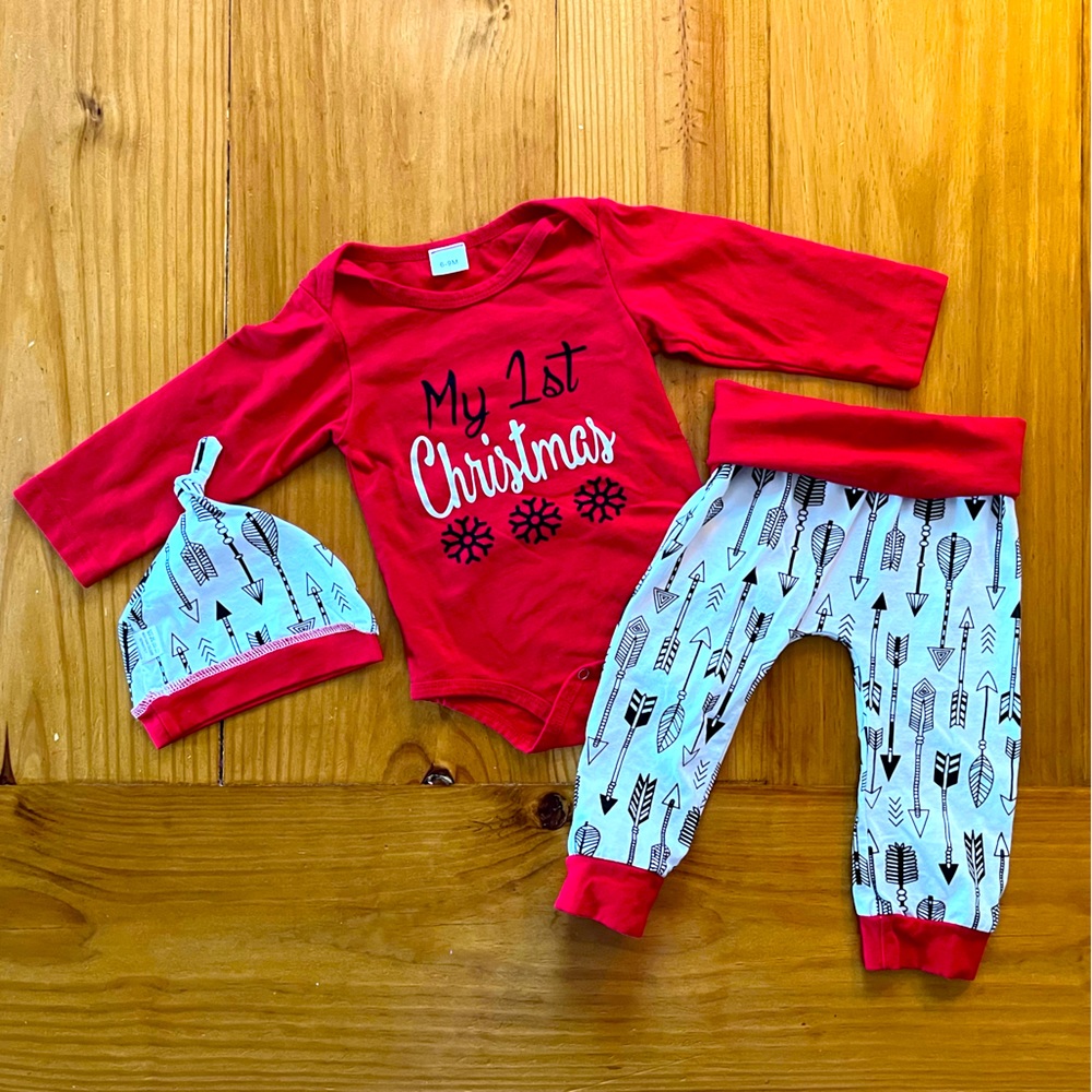 6/9 Month My First Christmas Set NWT